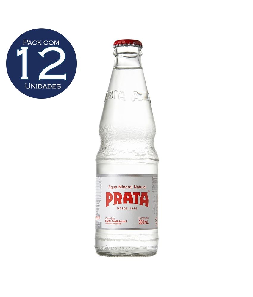 AGUA MINERAL COM GAS PRATA VR 300mL